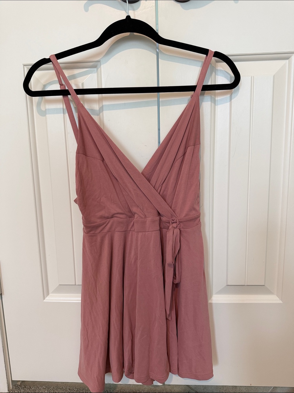Urban Outfitters Dusty Rose Wrap Mini Dress- Shorts Under. Adjustable Straps